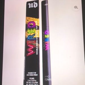 Wired double ended eyeliner and top coat